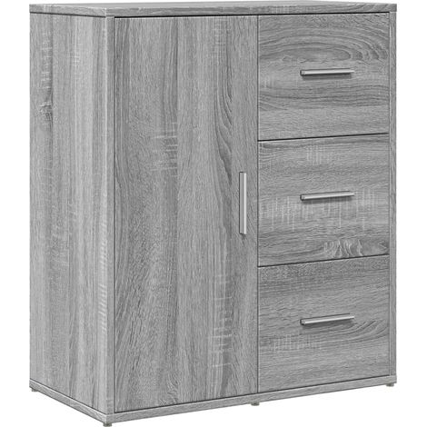 Credenza buffet cassettiera mobile contenitore organizer cucina soggiorno salonsonoma 60 x 31 x 70 cm pannelli compositi grigio 020036388