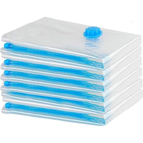 Modèle de sacs de rangement sous vide, lot de 6 sacs sous vide pour vêtements, pour ranger vêtements et literie, protège de l'humidité (60 40 CM) (1/5)