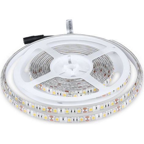 V-TAC Streifen LED SMD5050 11W/m 5m 60 LED/m 12V Naturweiß IP65 10mm