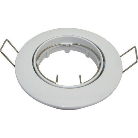 Lot de 6 supports spot encastrable orientable blanc D82 (1/4)