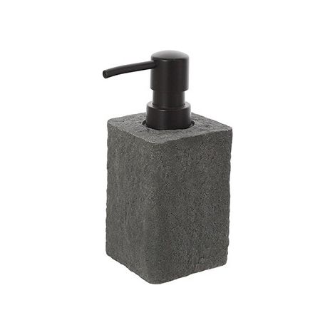 Dispenser sapone bagno in poliresina grigio sabbia effetto pietra Linea Sabbia Feridras