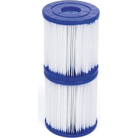 Bestway 58093 2er-Pack Filterkartuschen Typ I, Bestway 58093 Filterkartuschen Typ I, Poolfilterkartusche Typ I für Bestway Poolpumpe, Poolfilter Typ I zur Rohrreinigung (1/5)