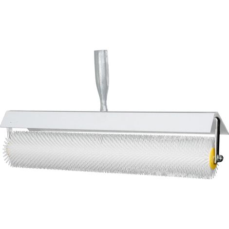 Rouleau à pointes pour chape liquide autonivelante en latex, 500mm, sol lisse, outil de nivellement, épandage uniforme, rouleau de finition pour béton et résine. (1/5)