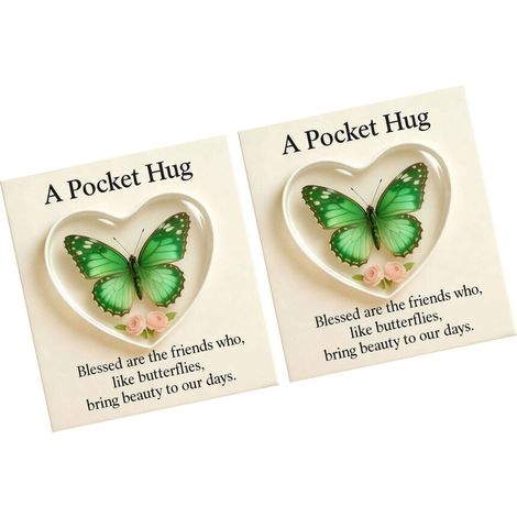 Elegante Schmetterlings-Taschenkarte, einzigartiges Geschenk – Grün