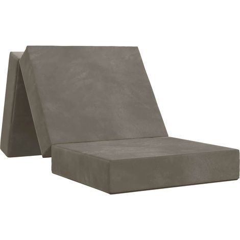 Foldable Sofa Bed 75 x 63 x 45 cm Light Grey vidaXL (1/5)