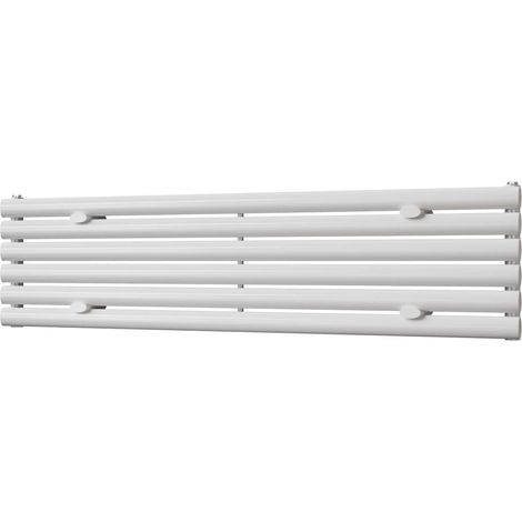 Omeara Axis - White Horizontal Radiator H348mm x W1400mm Single Panel (1/3)