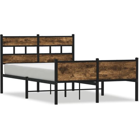 Maison Exclusive - Giroletto senza Materasso Rovere Fumo 120x190 cm in Truciolato (1/5)