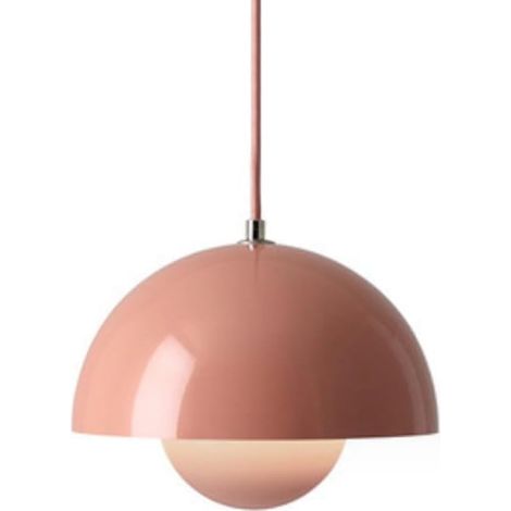 Luminaire Suspendu LED, Insertion En Forme De Boule Encastré Lumière Modernisme Suspension En Métal Lampe Suspendue Pour Salon Chambre Salle À Manger Cuisine Îlot-23cm Rose (1/5)