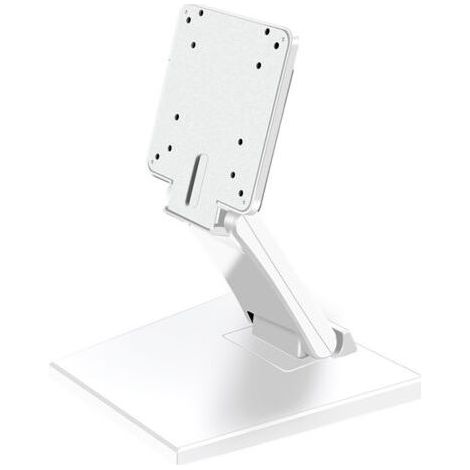 White Monitor Stand for 14-24 inch Monitor, Desktop Computer Stand, Height and Rotation Adjustable All-in-One Monitor Stand. (1/5)