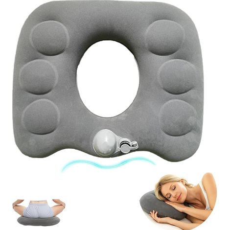 Coussin de Siège Gonflable, Coussin Coccyx, Coussin Hemorroides, Coussin Orthopédique, Coussin Anti Escarres Fessier, Coussin Assise Gonflable pour Chaises de Bureau Fauteuils Roulants Voyage (1/5)
