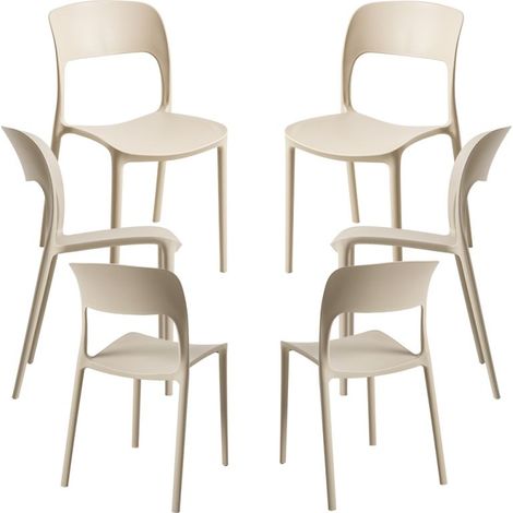 Packs Sillas Jardín - Pack 6 Sillas Inis - Beige (1/5)