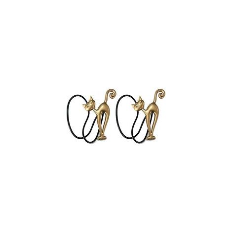 2PCS Créatif Embrasses Rideaux Aimanté, Attaches de Rideaux Magnétiques en Résine, Motif de Chat Rétro, Boucle de Rideau avec Magnétisme Fort, Exquis Accessoires Décoratif Pour Maison Bureau H