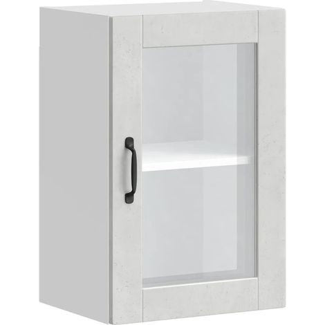 Mueble de pared de cocina de madera de ingeniería 40 x 31 x 60 cm diseño práctico almacenamiento en gris hormigón 020050316 (1/5)