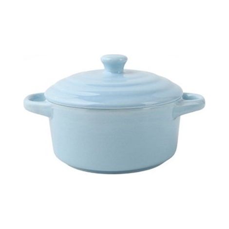 Vaisselle - Plat - Plat à four à double poignée - Bol en céramique - Petit - 220 ml - Bleu clair (1/5)
