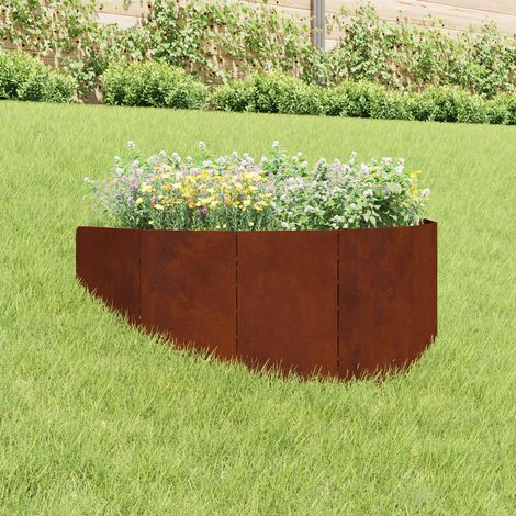 Teenpull – Raseneinfassung 100 x 45 cm Stahl Rostig (1/5)