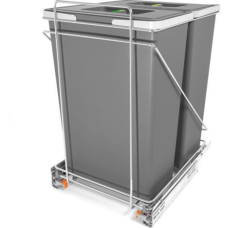 cubo de basura modelo ecofil acabado antracita contenedores 2x35l