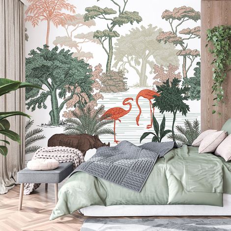 Papier peint panoramique - Forêt tropicale - 320 cm x 320 cm (1/4)