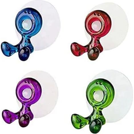 4 soportes para cepillos de dientes con ventosa para niños - Diseño divertido - Impermeables y reutilizables (1/5)