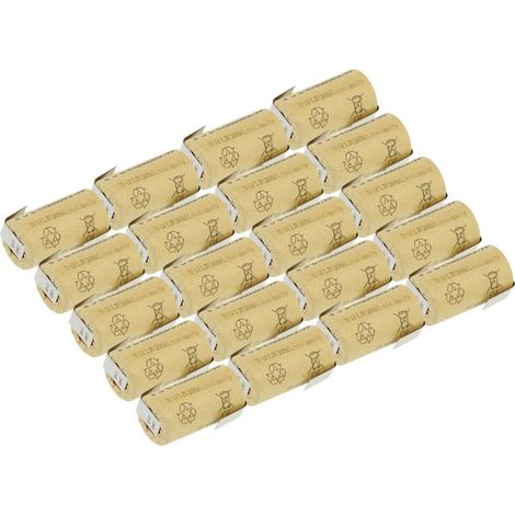 20x XCell Sub-C Hochleistungsakku mit Z- Lötfahne - 1,2V 2000 mAh Ni-CD (1/5)
