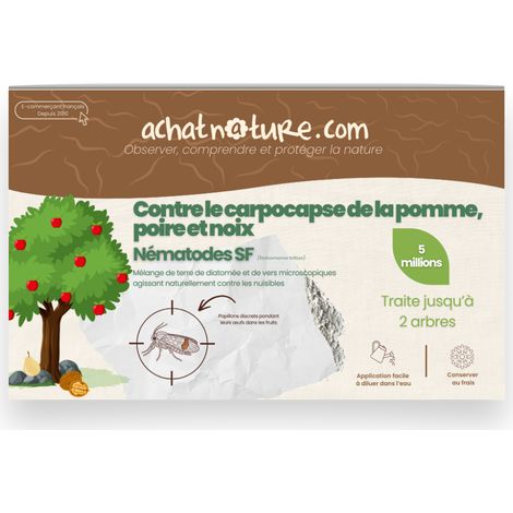 Nématodes SF contre carpocapses de la pomme, poire et noix - 5M - 2 arbres