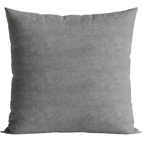Funda de almohada de terciopelo Milas, gris liso, 40x40 cm (1/3)