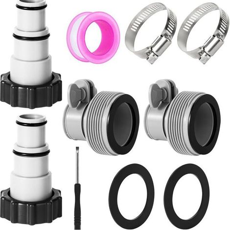 Kit d’Adaptateur de Pompe Intex – 1,25" vers 1,5" – Inclut Adaptateurs, Joints, Colliers et Outils (1/5)