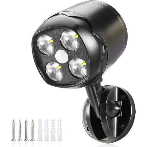 Faro da esterno ad attivazione di movimento, impermeabile, con LED da 600 lumen, senza fili, a batteria, per portico/illuminazione esterna (1/5)