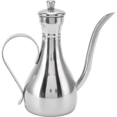 Bouteille doseuse d'huile 350 ml en acier inoxydable 304, pot à huile de cuisine avec filtre à résidus.