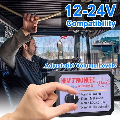 Centralina di controllo del clacson per auto, unità di controllo del suono per altoparlante elettrico con 12 effetti di commutazione, 12-24V, adatta per camion e navi. (1/5)