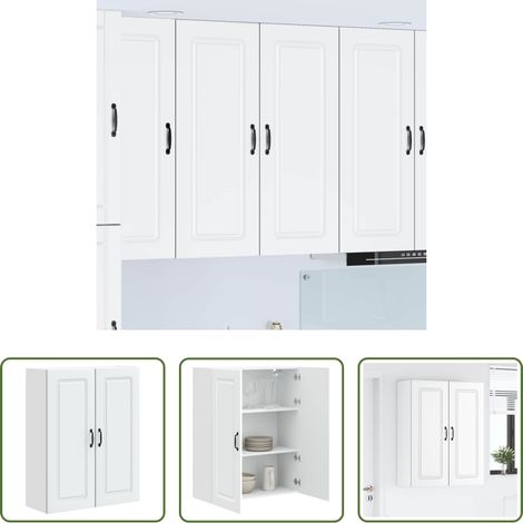 Küchenwandschrank - Küchenschrank Kalmar Weiß 80 x 31 x 100 cm Holzwerkstoff (1/5)