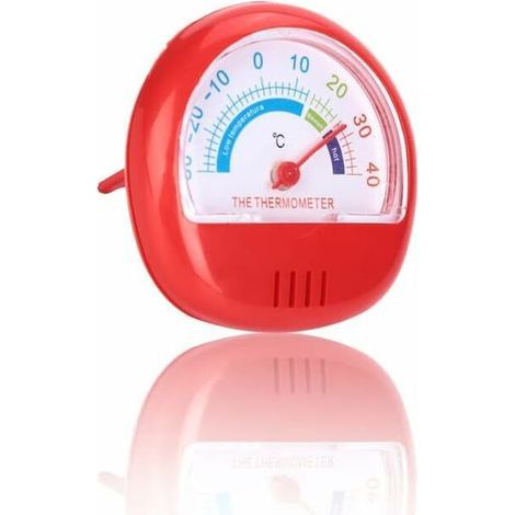 Mini-Kühlschrank-Gefrierschrank-Thermometer, großes mechanisches Zeigerthermometer (rot) (1/5)