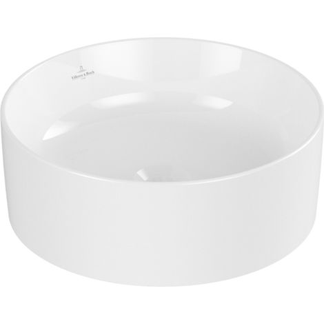 Villeroy & Boch Collaro Aufsatzwaschbecken, rund, ohne Hahnloch,