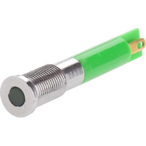 Voyant LED lumineux Vert RS PRO, dia. 6mm, 12V c.c., taille de la lampe 3 mm, IP67 ( Prix pour 1 )