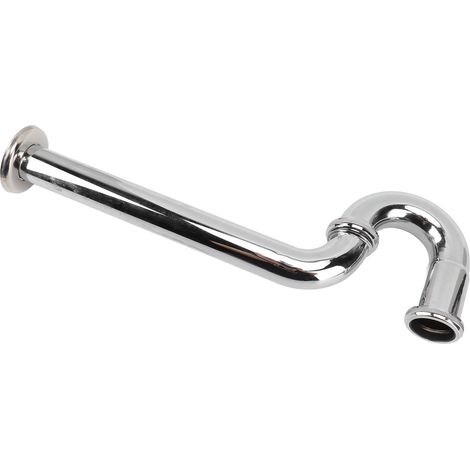 Ensemble de tuyaux d'évacuation en laiton pour lavabo, finition argentée brillante, résistant au vieillissement, remplacement de tuyau d'évacuation pour lavabo de salle de bain, G1-1/4 po