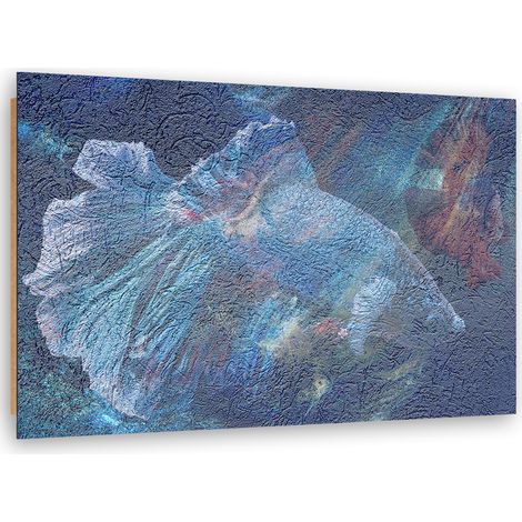 Quadro deco panel, Astrazione di fiori blu - 100x70 (1/5)