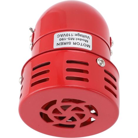 Klaxon sirène à moteur buzzer 110 dB mini électrique alarme avertissement strobe cornet sonore pour usines écoles fermes domicile 110V CA 102x75 mm 0,90 A (1/5)