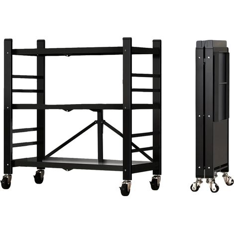 Unidad de almacenamiento, diseño plegable, ruedas giratorias, 3 neumáticos. (1/2)
