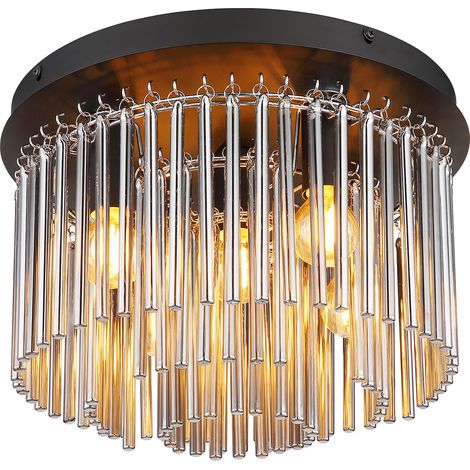 Globo - plafón - Gorley - negro - metal - Ø 32cm - E14 - 15698D