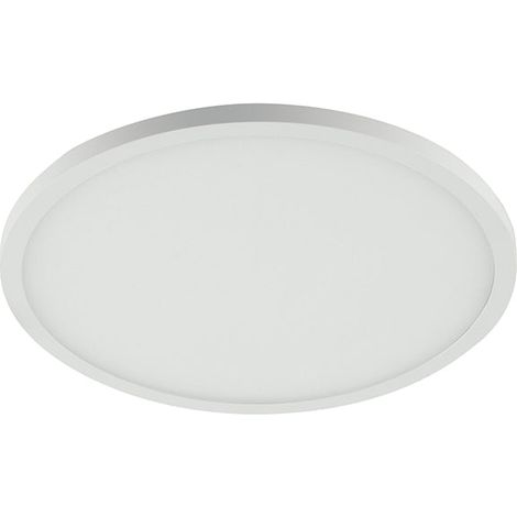 "Faretto ad incasso LED PLUS in alluminio bianco opaco e bordo effetto plafoniera 20W 4000K (luce naturale) 17x2.5 cm.. IP40" (1/4)