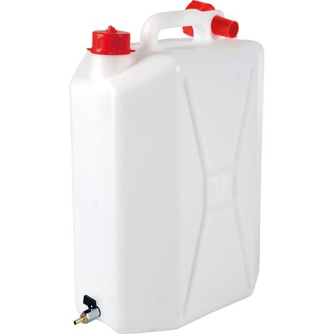 Tanica in polietilene con rubinetto in metallo - 15 L - Verticale