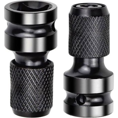 2Pièces Adaptateurs de Douille 1/2Carré à 1/4Adaptateur Impact Cle a Choc Convertisseur Libération Rapide pou ADAPTATEUR DE (1/4)