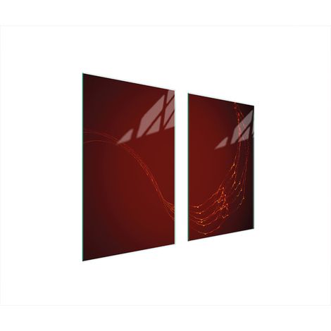 PLACA PROTECTORA DE VIDRIO PARA ESTUFA 75x52 ROJO (1/5)