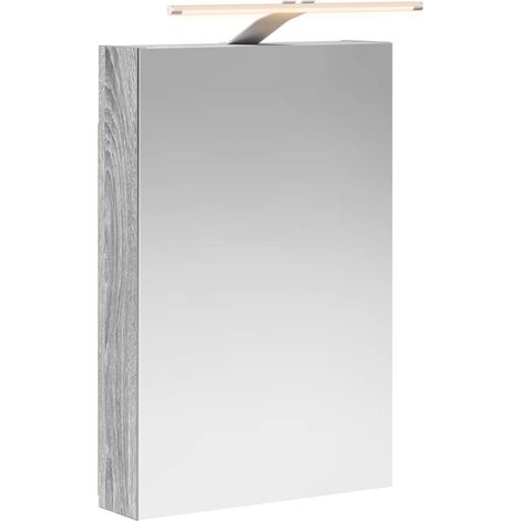 Maison Exclusive - Badezimmerspiegelschrank Graues Sonoma 40 x 10