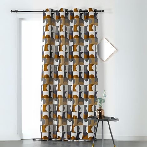 Rideau d'ameublement Astral Jaune 135x255 cm (1/3)