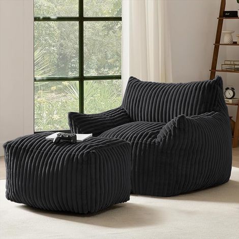 Fauteuil à profil incurvé avec ottoman coordonné pour des sièges profilés et une harmonie de décoration intégrée multifonction (1/5)