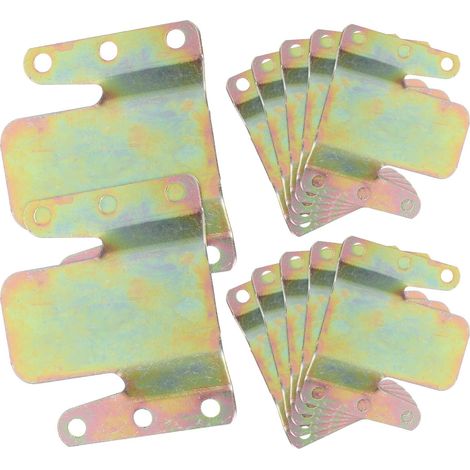 Lot de 12 Connecteurs en Acier Inoxydable pour Canapés et Fauteuils, Renforcement Structurel avec Vis, Clips Emboîtables pour Meubles Modulaires (1/5)