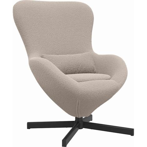 Fauteuil de Salon，Chaise，Fauteuil œuf Gris clair 63 x 73 x 90 cm CFW505924 (1/5)
