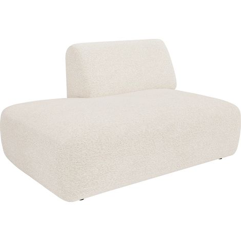 Module méridienne gauche en tissu bouclette blanc POGNI de Maison Céphy (1/4)
