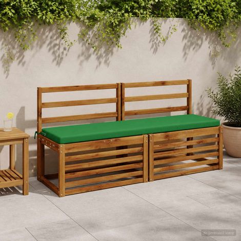 vidaXL Cojín de banco SOEST 100% Poliéster Verde 150 x 40 x 5 cm (1/5)