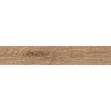 Mexen Wood Ville Grès marron émaillé rectifié G1, carreau de sol et mural aspect bois 120 x 20 cm, carving (1/3)